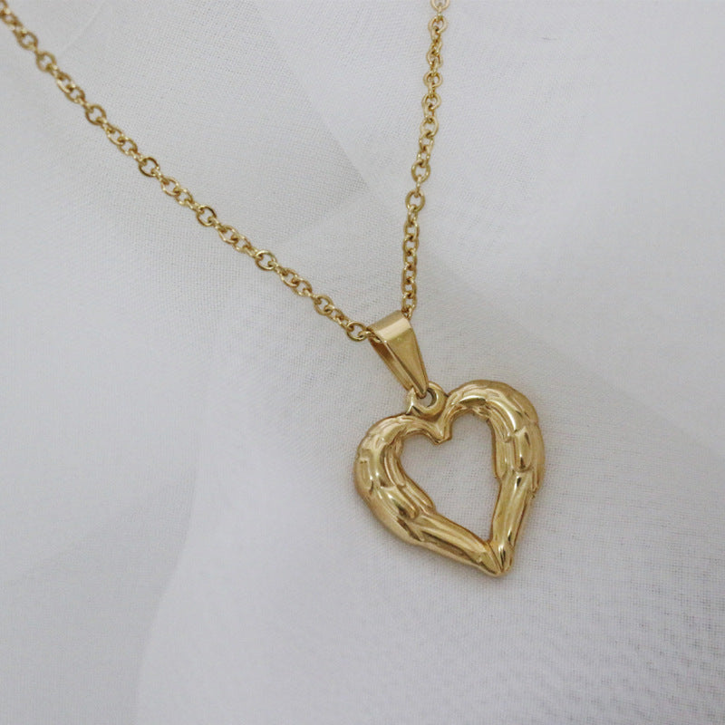 Vintage Gold Plated Necklace – Titanium Steel Pendant-สร้อยคอชุบทองวินเทจ – จี้สแตนเลสไทเทเนียม