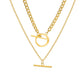 Double OT Chain Pendant Necklace – Layered European Style - สร้อยคอจี้โซ่คู่ สไตล์ยุโรปสุดหรู